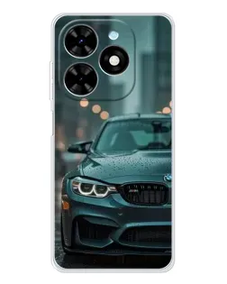 Чехол для TECNO Spark Go 2025 с картинкой «BMW в огнях города»