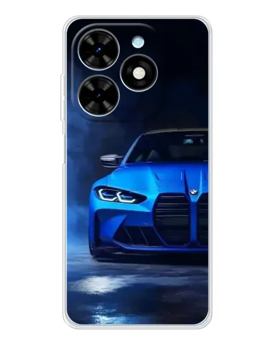 Чехол для TECNO Spark Go 2025 с картинкой «Голубая BMW M4»
