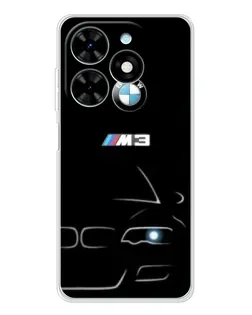 Чехол для TECNO Spark Go 2025 с картинкой «Минималистичный принт BMW M3»