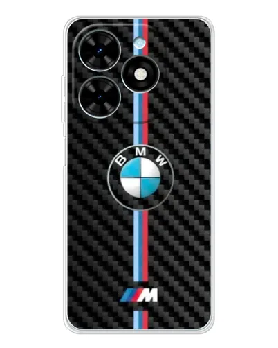 Чехол для TECNO Spark Go 2025 с картинкой «Эмблема BMW и карбон»