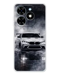 Чехол для TECNO Spark Go 2025 с картинкой «BMW сквозь туман»