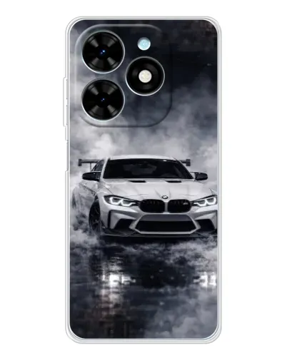 Чехол для TECNO Spark Go 2025 с картинкой «BMW сквозь туман»