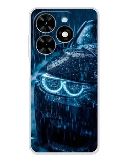 Чехол для TECNO Spark Go 2025 с картинкой «BMW под дождем»