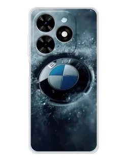 Чехол для TECNO Spark Go 2025 с картинкой «Логотип BMW — лед»