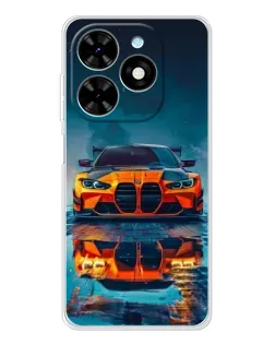 Чехол для TECNO Spark Go 2025 с картинкой «BMW — золотая эмблема»