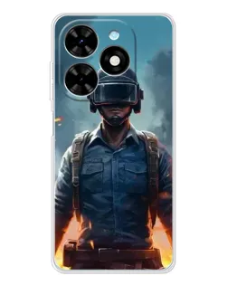 Чехол для TECNO Spark Go 2025 с картинкой «PUBG — реалистичный герой»