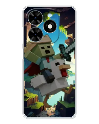 Чехол для TECNO Spark Go 2025 с картинкой «Стив и гусь» Чехол для TECNO Spark Go 2025 с картинкой «Стив и гусь»