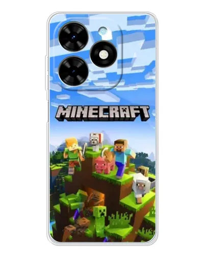 Чехол для TECNO Spark Go 2025 с картинкой «Minecraft классический мир» Чехол для TECNO Spark Go 2025 с картинкой «Minecraft классический мир»