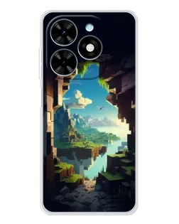 Чехол для TECNO Spark Go 2025 с картинкой «Вид из пещеры»