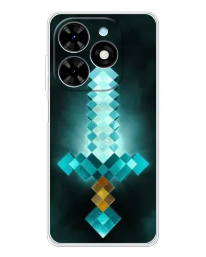 Чехол для TECNO Spark Go 2025 с картинкой «Алмазный меч неон» Чехол для TECNO Spark Go 2025 с картинкой «Алмазный меч неон»