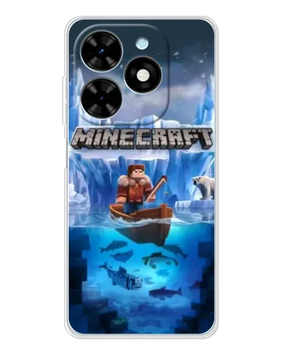 Чехол для TECNO Spark Go 2025 с картинкой «Minecraft ледяной мир» Чехол для TECNO Spark Go 2025 с картинкой «Minecraft ледяной мир»