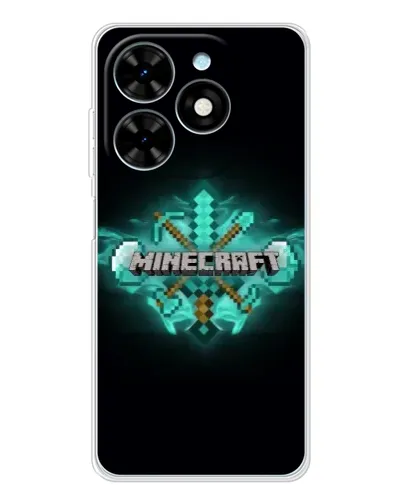 Чехол для TECNO Spark Go 2025 с картинкой «Minecraft Diamond лого» Чехол для TECNO Spark Go 2025 с картинкой «Minecraft Diamond лого»