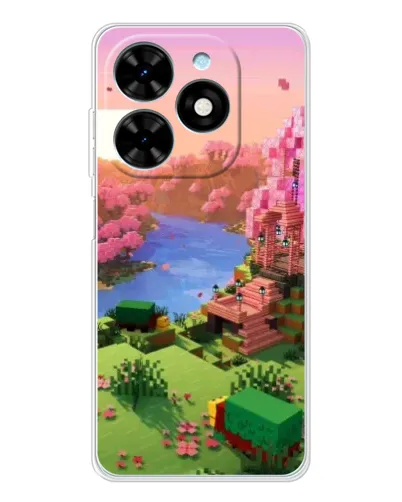 Чехол для TECNO Spark Go 2025 с картинкой «Розовое дерево Minecraft» Чехол для TECNO Spark Go 2025 с картинкой «Розовое дерево Minecraft»