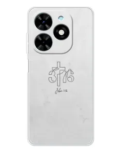 Чехол для TECNO Spark Go 2025 с картинкой «Иоанна 3:16 Крест»