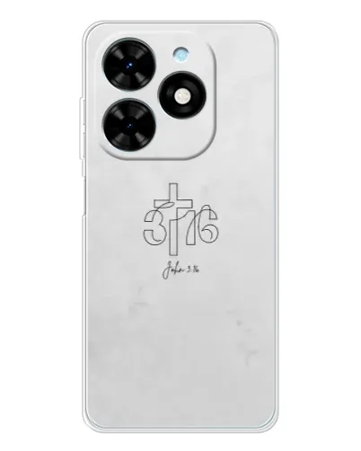 Чехол для TECNO Spark Go 2025 с картинкой «Иоанна 3:16 Крест»
