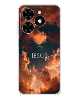 Чехол для TECNO Spark Go 2025 с картинкой «Сияние Имени Jesus»