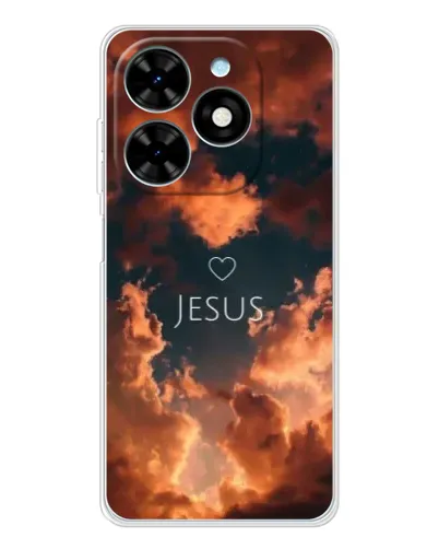 Чехол для TECNO Spark Go 2025 с картинкой «Сияние Имени Jesus»