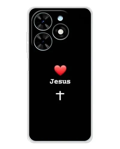 Чехол для TECNO Spark Go 2025 с картинкой «Сердце - Jesus»