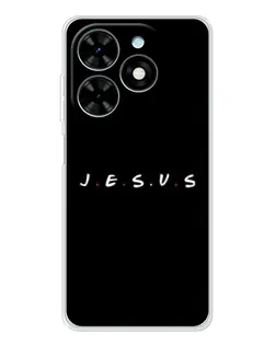 Чехол для TECNO Spark Go 2025 с картинкой «Точки веры J.E.S.U.S.»