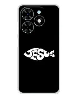 Чехол для TECNO Spark Go 2025 с картинкой «Рыба Jesus»