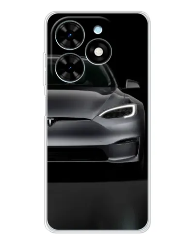 Чехол для TECNO Spark Go 2025 с картинкой «Tesla Model S Look»