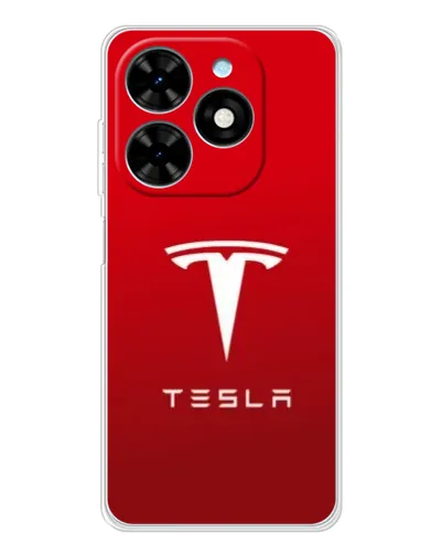 Чехол для TECNO Spark Go 2025 с картинкой «Tesla Red Classic»