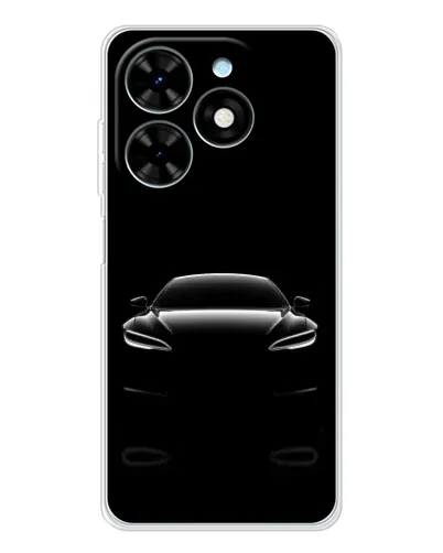 Чехол для TECNO Spark Go 2025 с картинкой «Силуэт Tesla Night»