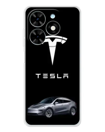 Чехол для TECNO Spark Go 2025 с картинкой «Tesla Model Y»