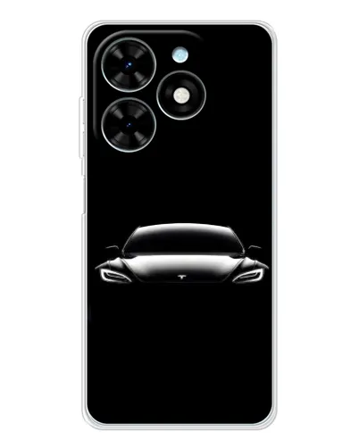 Чехол для TECNO Spark Go 2025 с картинкой «Фары Tesla Night»