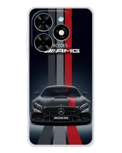 Чохол для TECNO Spark Go 2025 з картинкою «Mercedes — білий карбон»