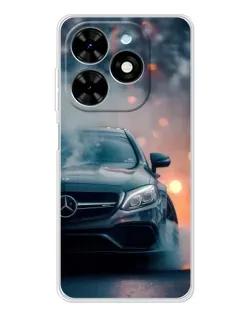 Чехол для TECNO Spark Go 2025 с картинкой «Mercedes — ночной город» Чехол для TECNO Spark Go 2025 с картинкой «Mercedes — ночной город»