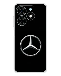 Чехол для TECNO Spark Go 2025 с картинкой «Mercedes классический лого»