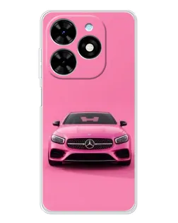 Чехол для TECNO Spark Go 2025 с картинкой «Розовый Mercedes AMG»
