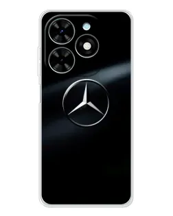 Чехол для TECNO Spark Go 2025 с картинкой «Mercedes на металле»