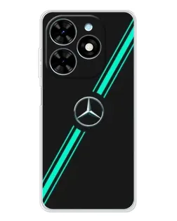 Чехол для TECNO Spark Go 2025 с картинкой «Спортивные линии Mercedes»