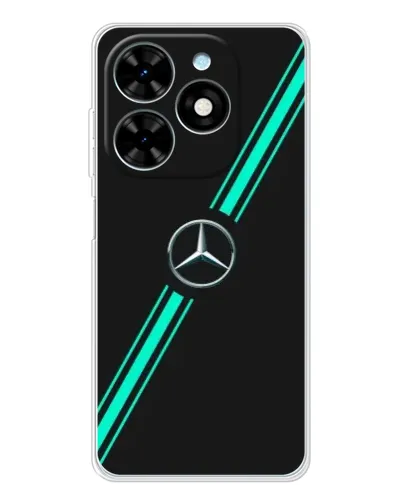 Чехол для TECNO Spark Go 2025 с картинкой «Спортивные линии Mercedes» Чехол для TECNO Spark Go 2025 с картинкой «Спортивные линии Mercedes»