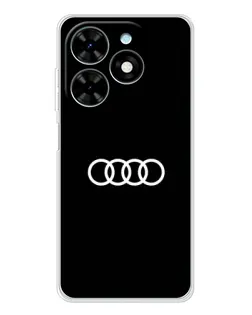 Чехол для TECNO Spark Go 2025 с картинкой «Audi White Logo»