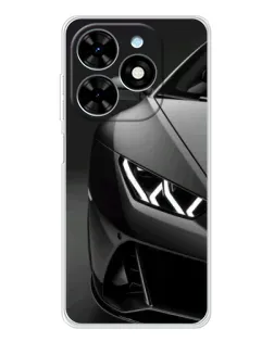 Чехол для TECNO Spark Go 2025 с картинкой «Lamborghini фары детализация»