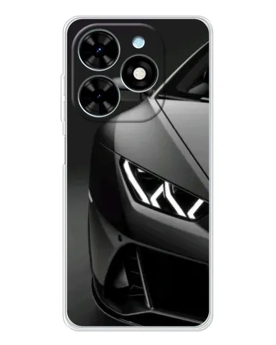 Чехол для TECNO Spark Go 2025 с картинкой «Lamborghini фары детализация»