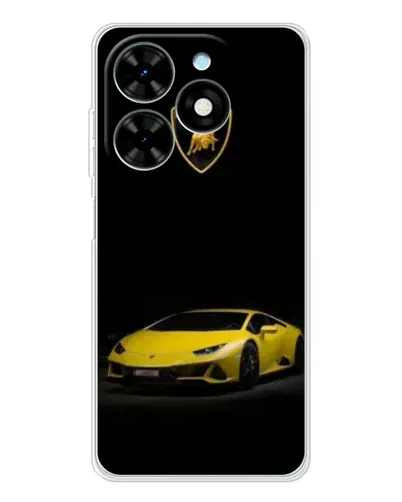 Чехол для TECNO Spark Go 2025 с картинкой «Lamborghini желтый акцент»