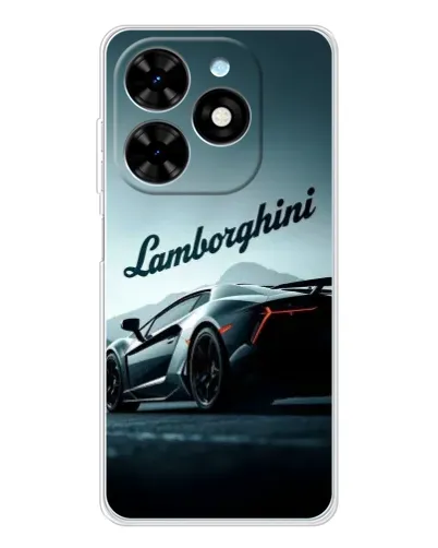 Чехол для TECNO Spark Go 2025 с картинкой «Классическая надпись Lamborghini»