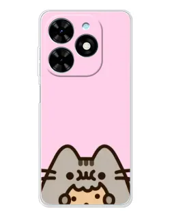 Чохол для TECNO Spark Go 2025 з картинкою «Pusheen та печиво»