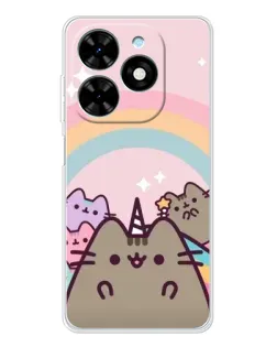 Чехол для TECNO Spark Go 2025 с картинкой «Единорог Pusheen»