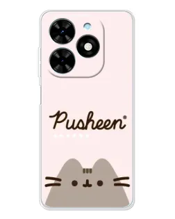 Чехол для TECNO Spark Go 2025 с картинкой «Pusheen логотип»