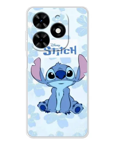 Чехол для TECNO Spark Go 2025 с картинкой «Stitch среди цветов» Чехол для TECNO Spark Go 2025 с картинкой «Stitch среди цветов»
