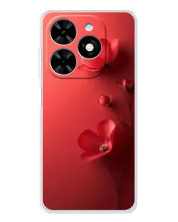Чехол для TECNO Spark Go 2025 с картинкой «Маковые соцветия»