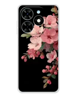 Чехол для TECNO Spark Go 2025 с картинкой «Розовая ветка сакуры»