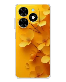Чехол для TECNO Spark Go 2025 с картинкой «Золотые лепестки»