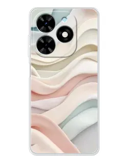 Чехол для TECNO Spark Go 2025 с картинкой «Пастельные нежные волны»
