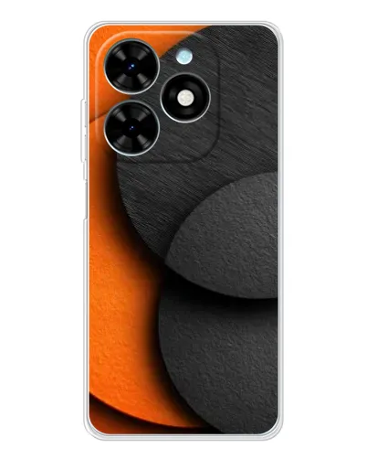 Чехол для TECNO Spark Go 2025 с картинкой «Геометрия оранжевых кругов»